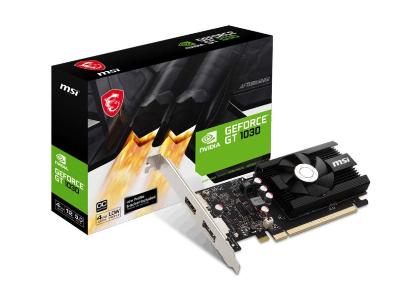 کارت گرافیک ام اس آی مدل MSI GeForce GT 1030 4GD4 LP 4GB GDDR4 OC Edition - Image 1