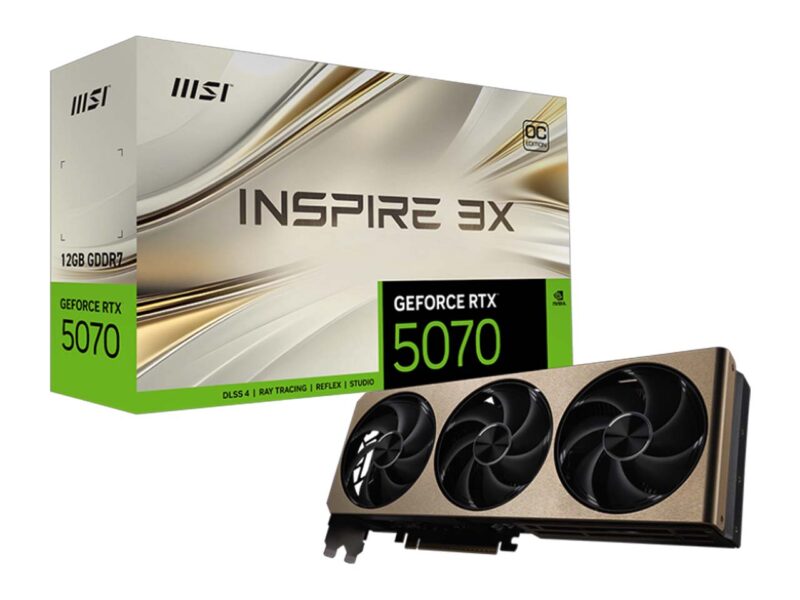 کارت گرافیک ام اس آی مدل GeForce RTX 5070 12G INSPIRE 3X OC - Image 1